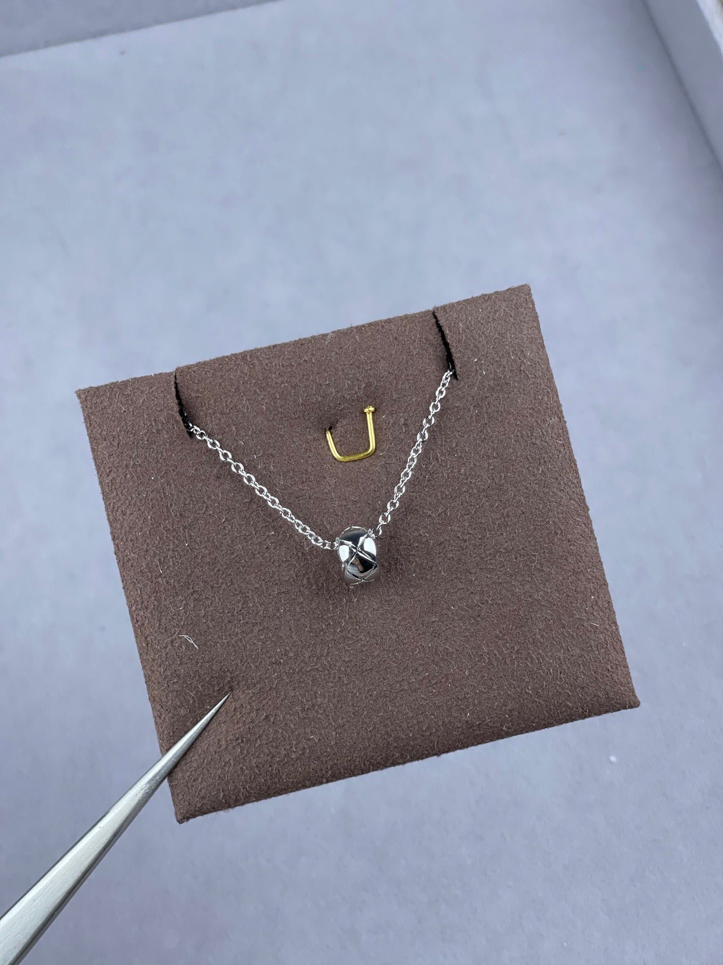 Quilted Ball Pendant Necklace