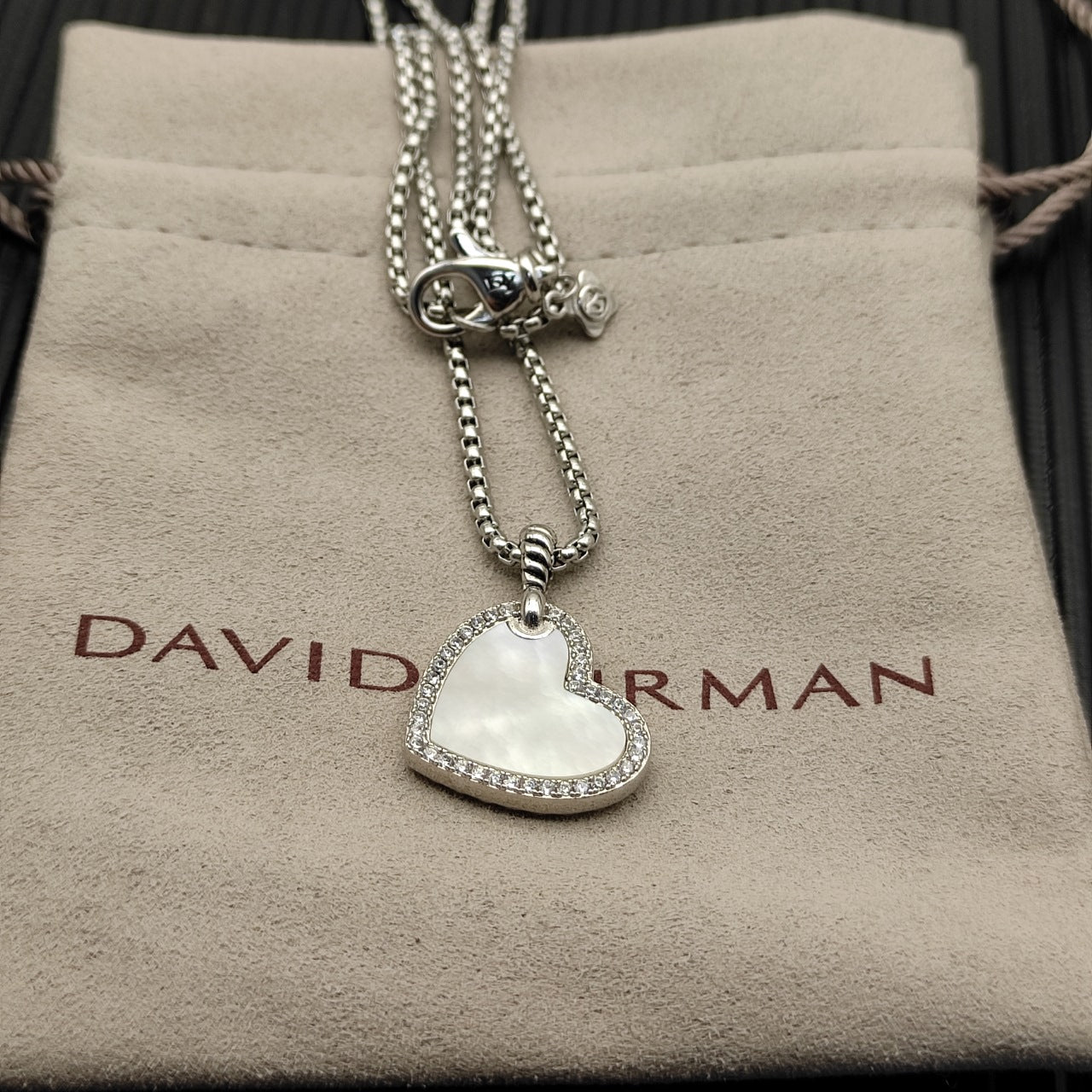Mother of Pearl Heart Pendant Necklace