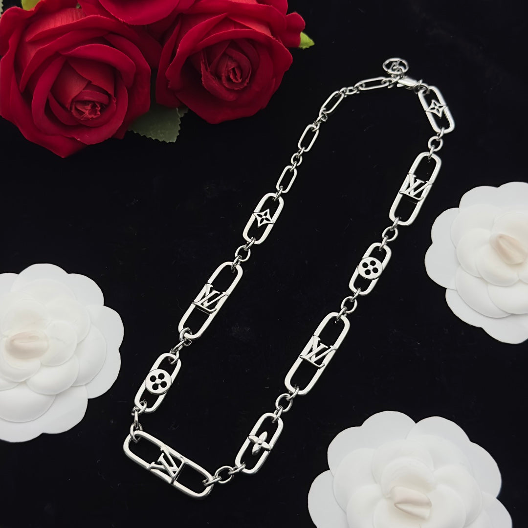 Chunky Logo Paperclip Chain Jewelry Set