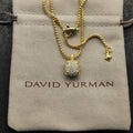 Micro Pavé Dome Pendant Box Chain Necklace