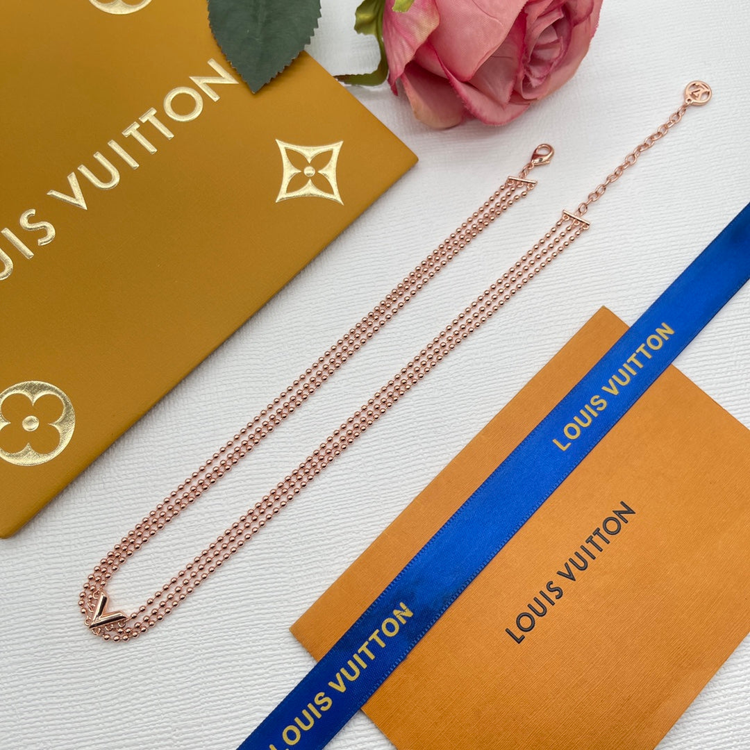 Multi-Strand Ball Chain Monogram Necklace & Bracelet Set