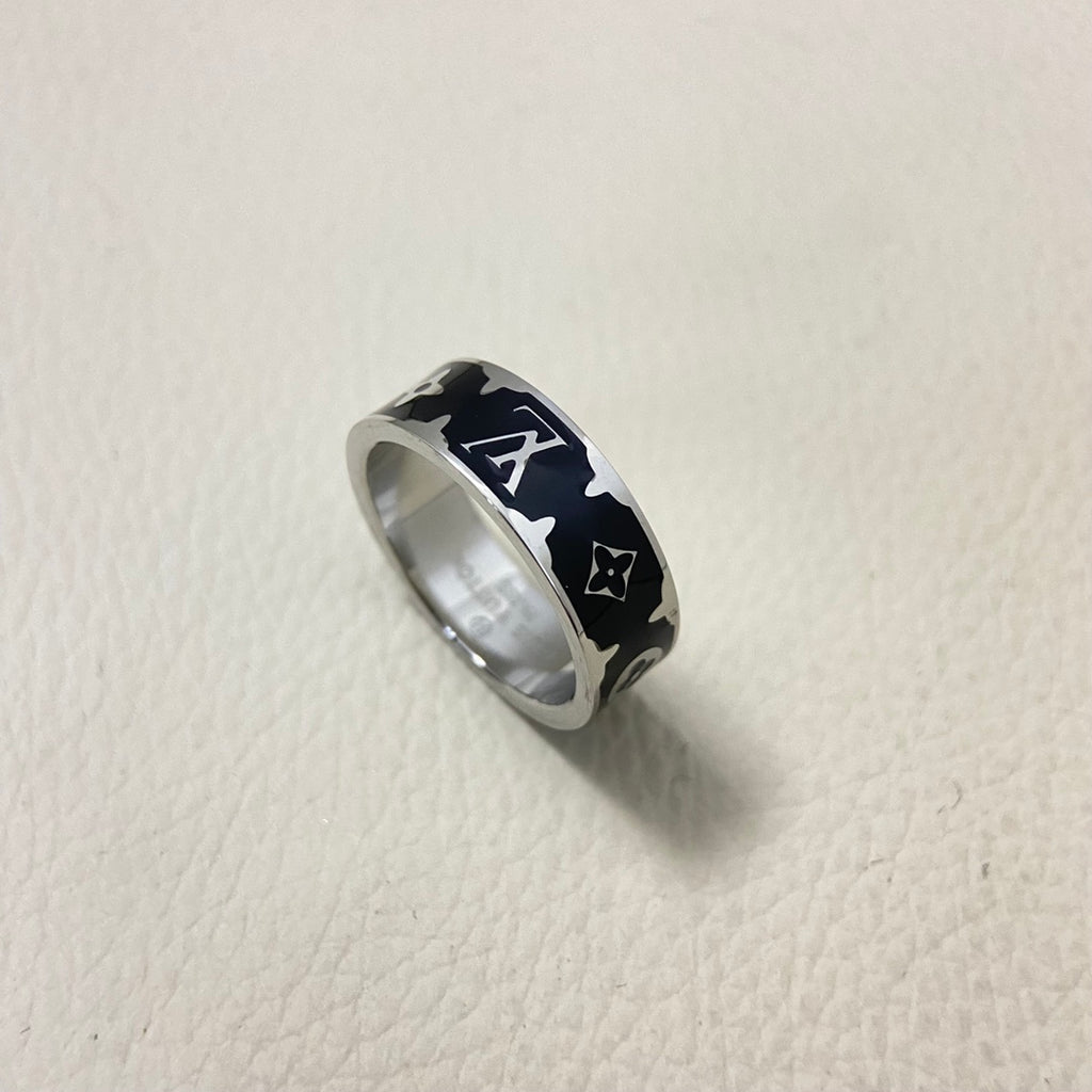 Letter Enamel Ring