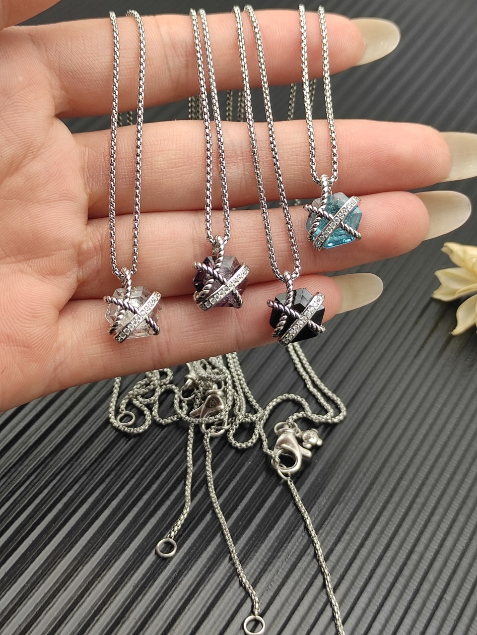 Pavé X-Frame Crystal Jewelry Set
