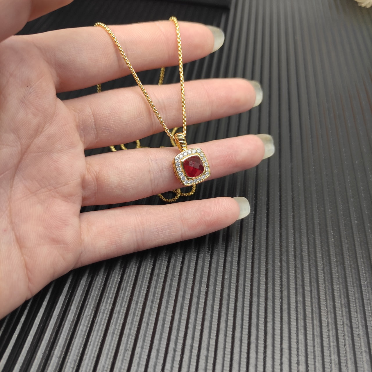 Multi-Color Cushion Stone Pavé Set
