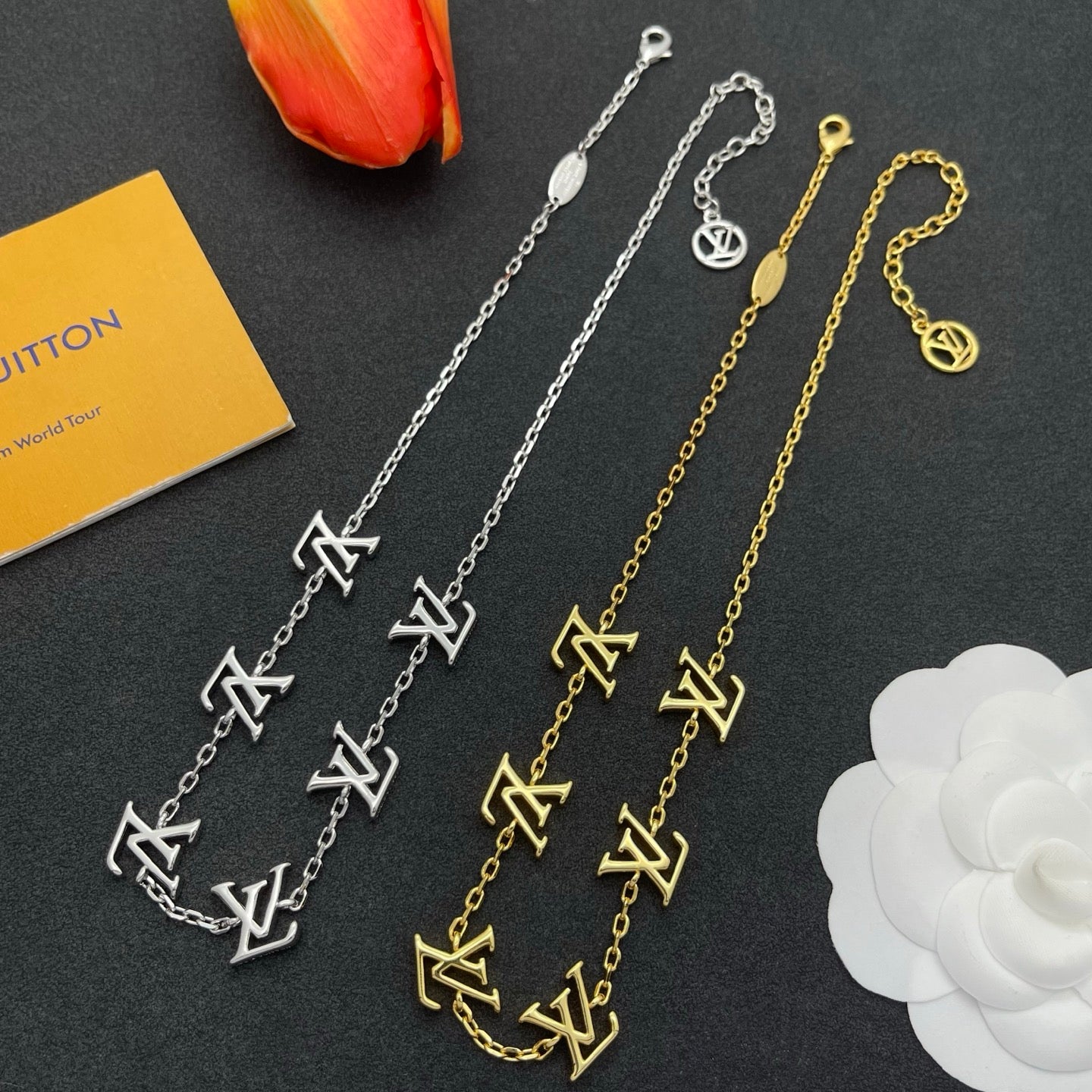 Multi-Letter Charm Station Necklace