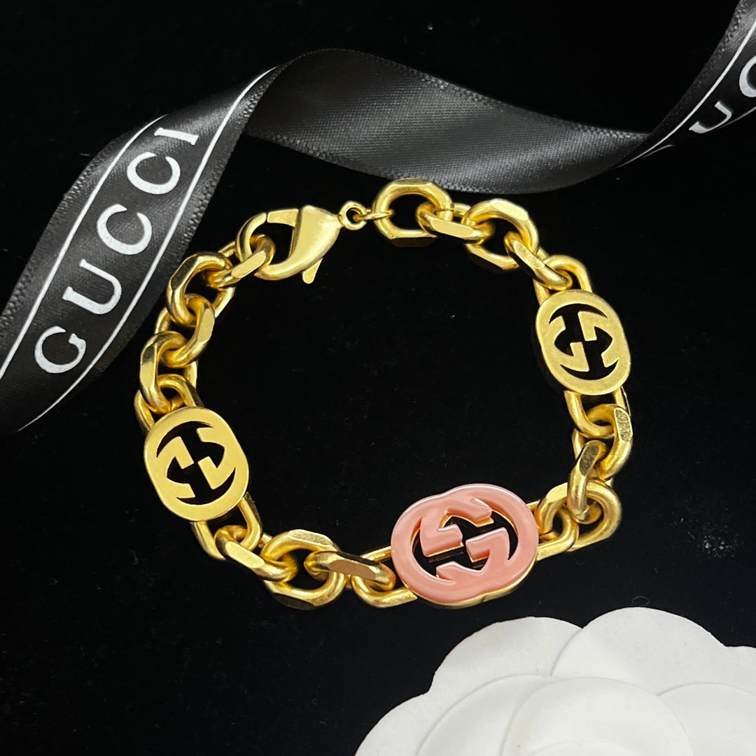 Resin Logo Cuban Chain Jewelry Set