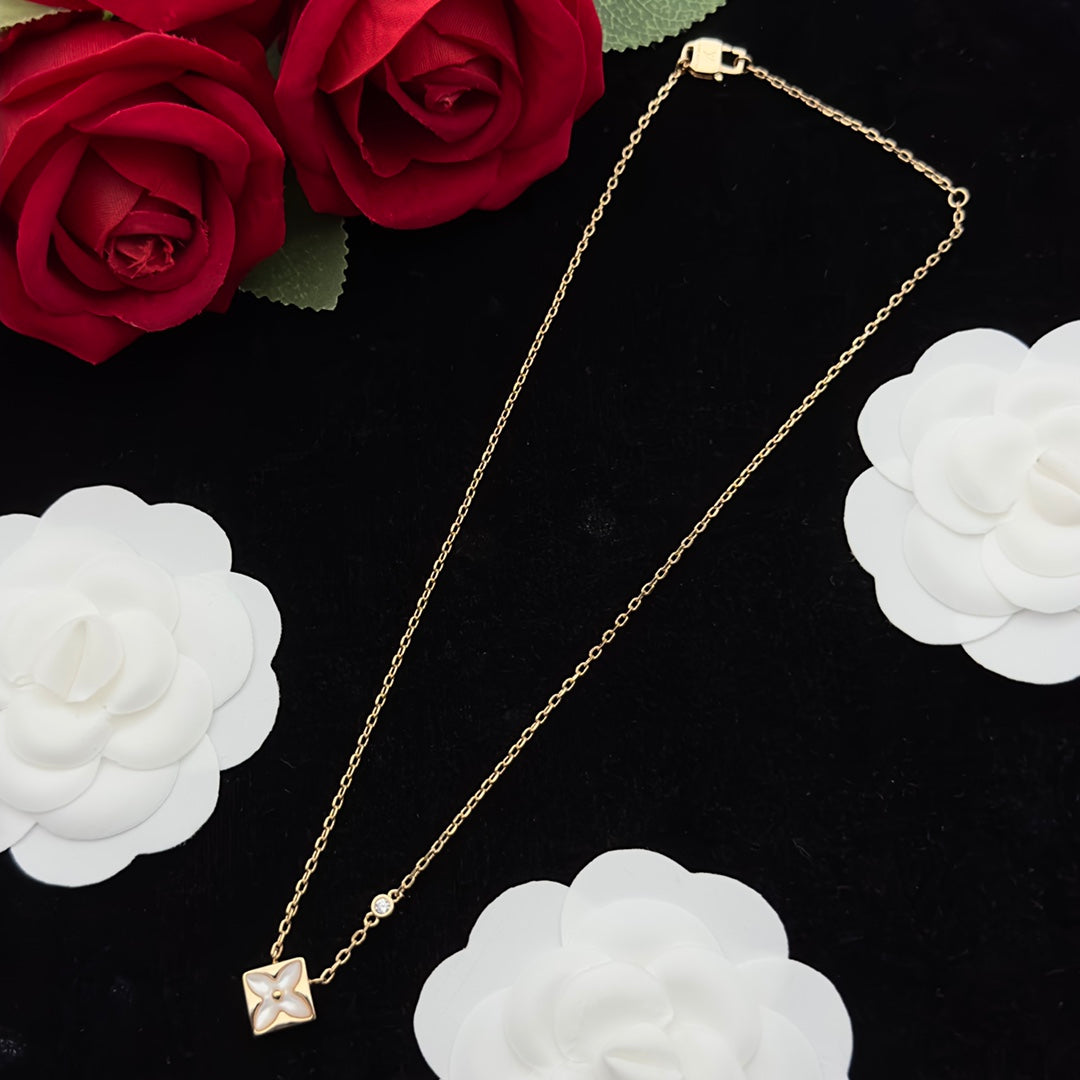 Mother of Pearl Floral Charm 3-Piece Set
