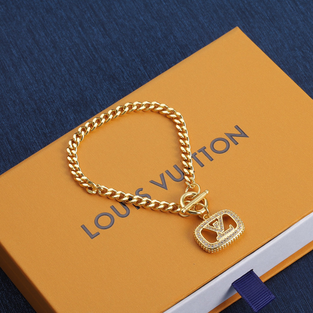 Chunky Cuban Chain Toggle Clasp Jewelry Set