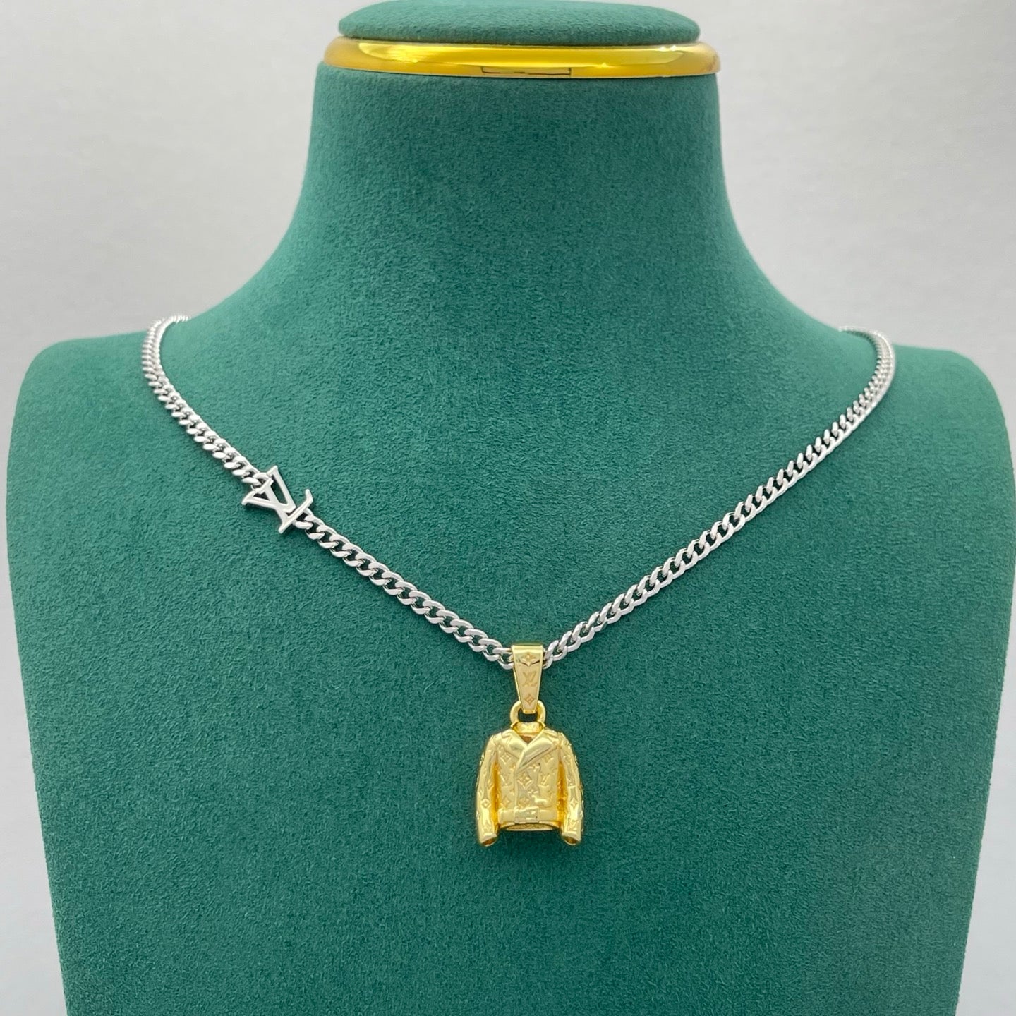 Monogram Jacket Pendant Necklace