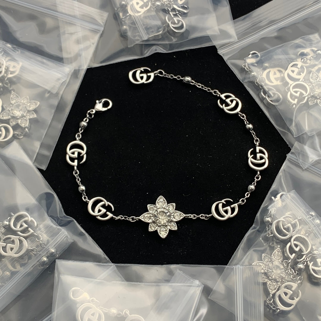 Crystal Snowflake Chain Jewelry Set