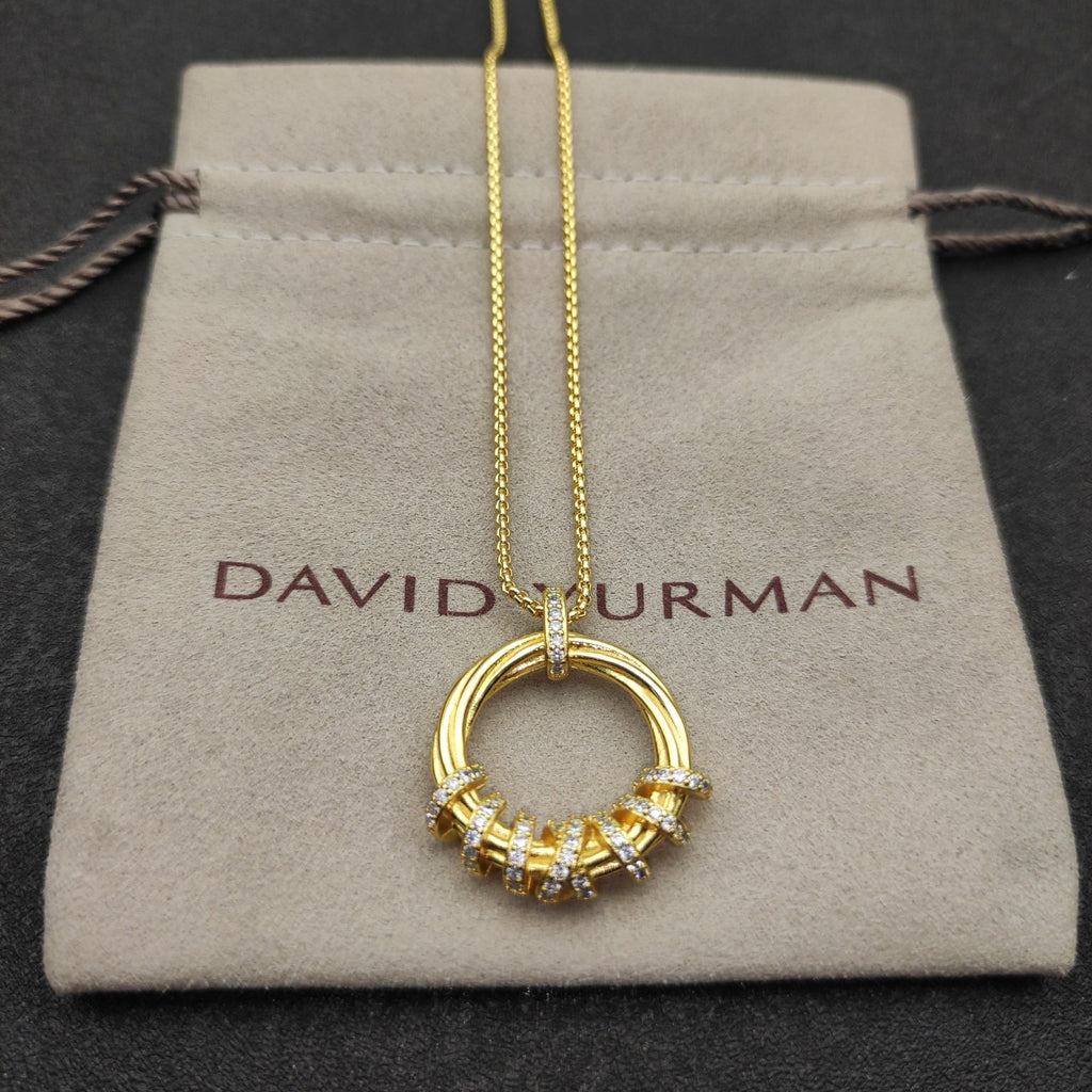 Multi-Ring Open Circle Pendant Necklace