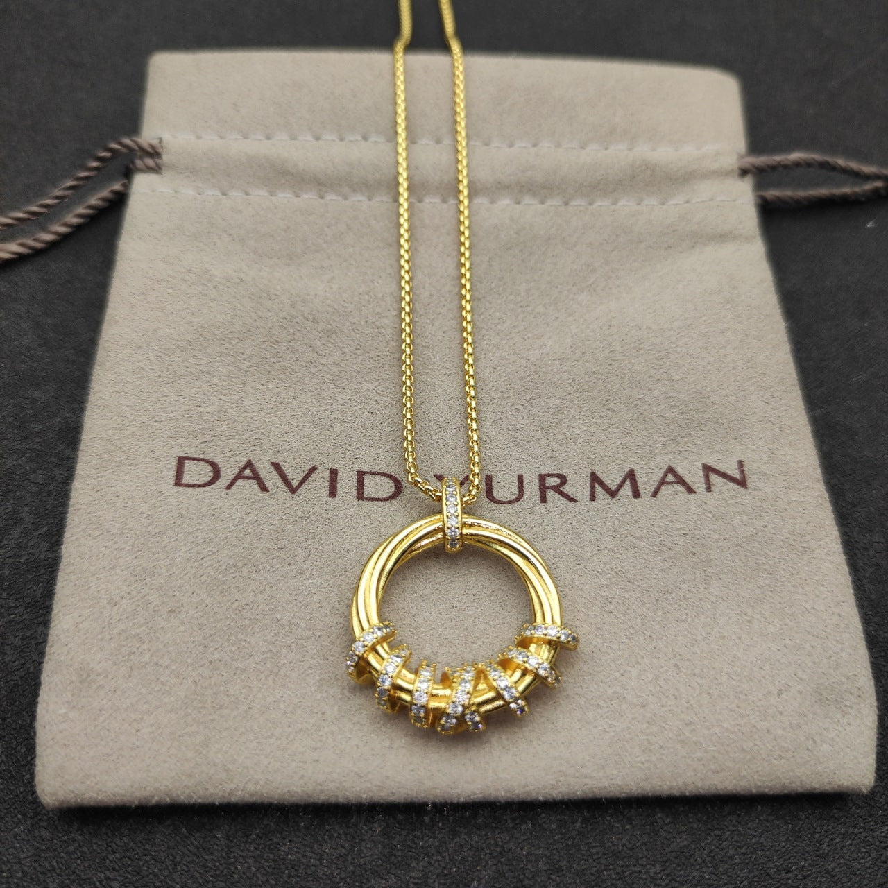 Multi-Ring Open Circle Pendant Necklace