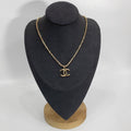 Gold Quilted Snake Chain Double Letter Charm Jewelry Set