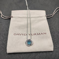 Twisted Bezel Cushion Crystal Pendant Necklace