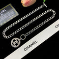 Crystal Pavé Round Medallion Curb Chain Necklace & Bracelet Set