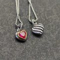 Pavé & Ruby Heart Charm Necklace