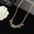 Letter Charm Cuban Chain Necklace