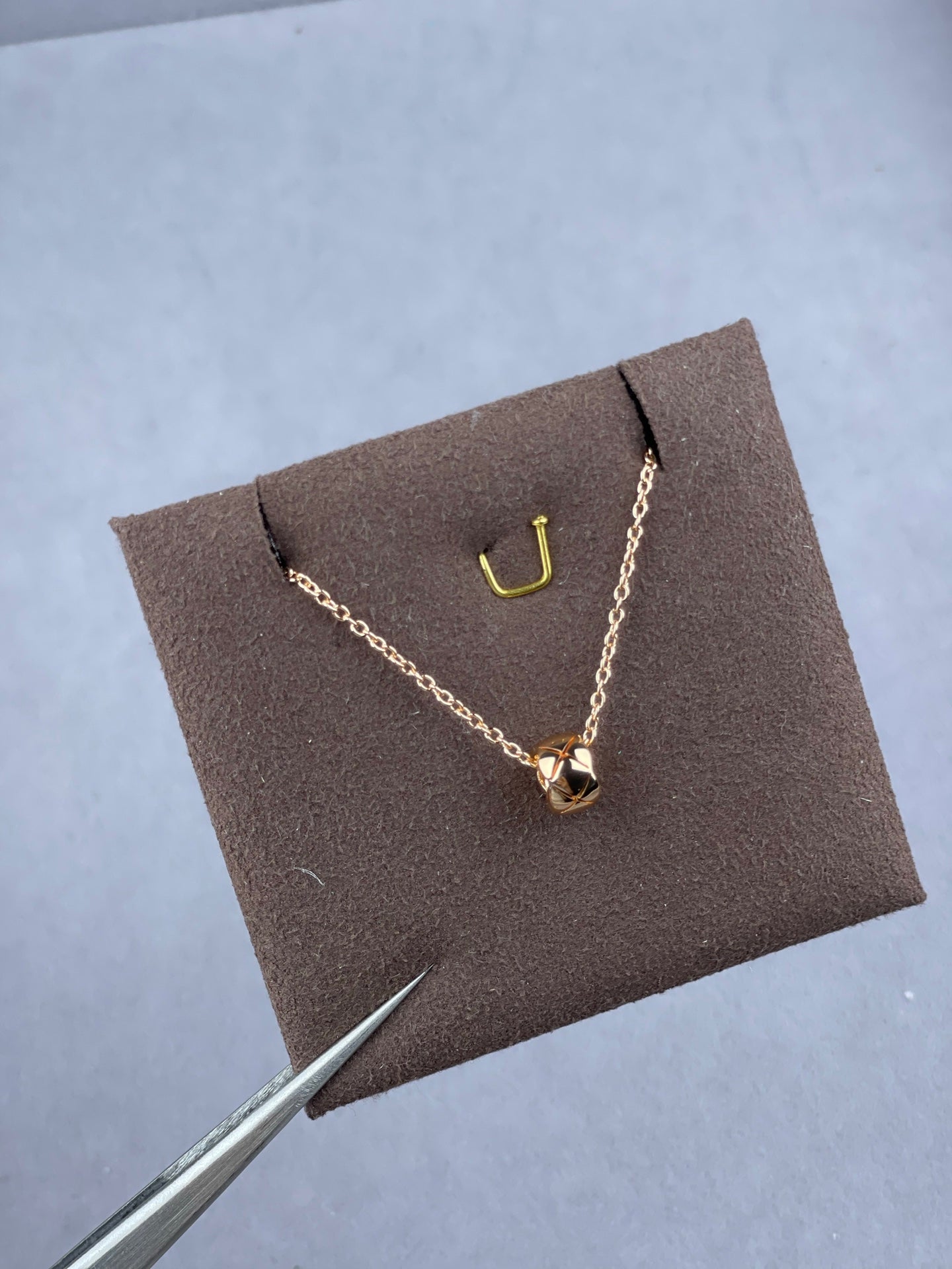 Quilted Ball Pendant Necklace