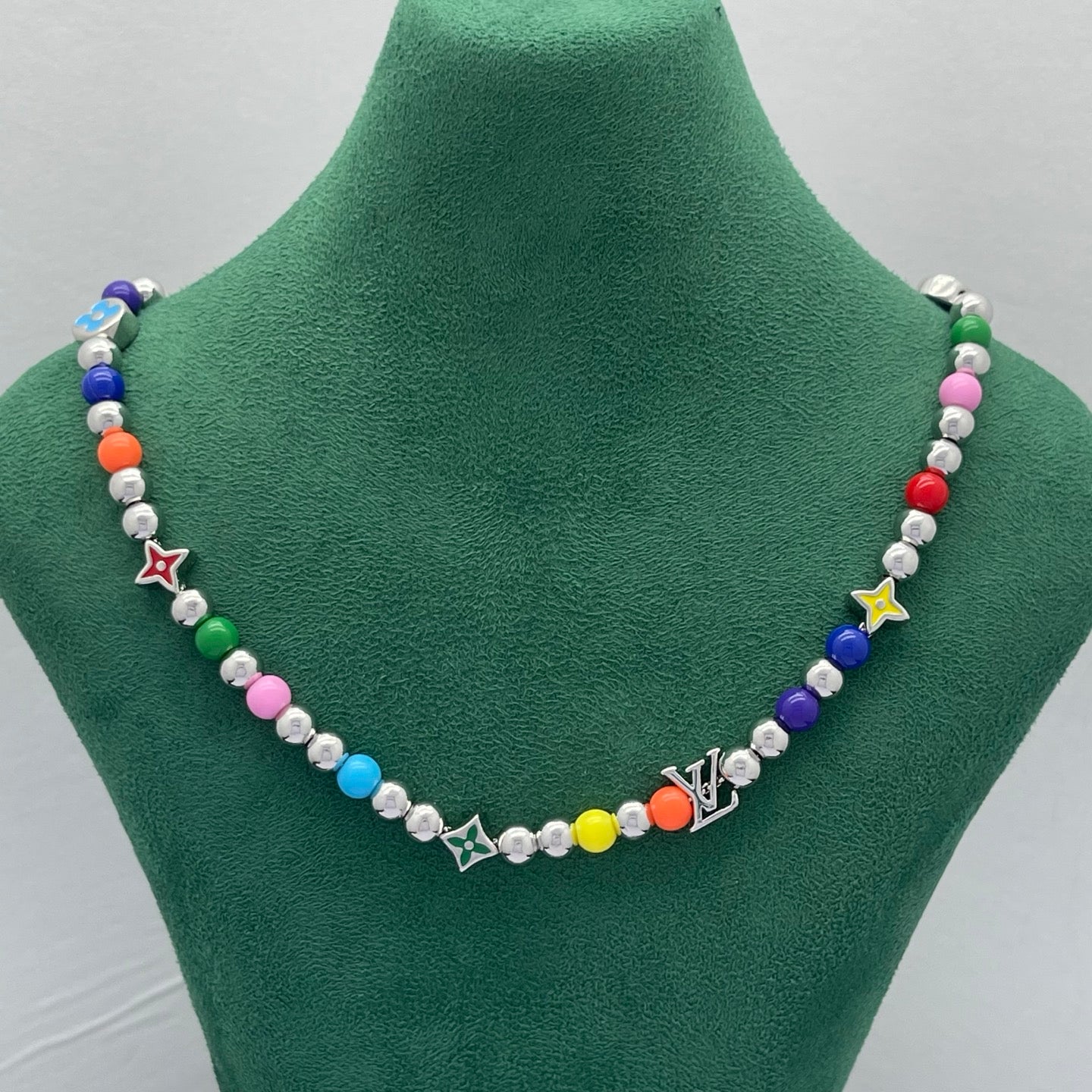 Colorful Beaded Necklace & Bracelet Set