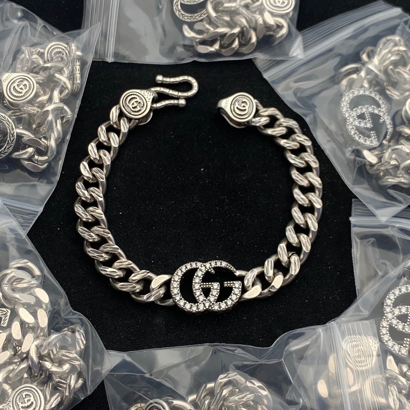 Chunky Cuban Link Logo Chain Set