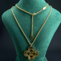 Four-Petal Loop Pendant Necklace