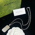 Silver Logo Dog Tag Jewelry Set