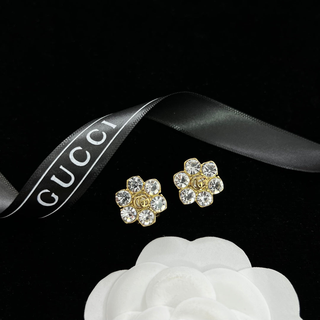 Crystal Flower Logo Jewelry Set