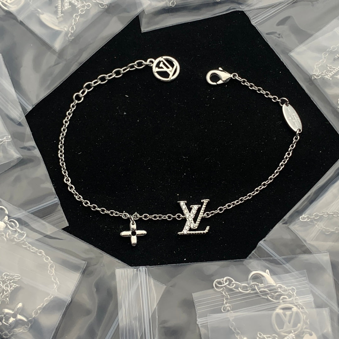 Statement Crystal Pavé Logo Letter Jewelry Set