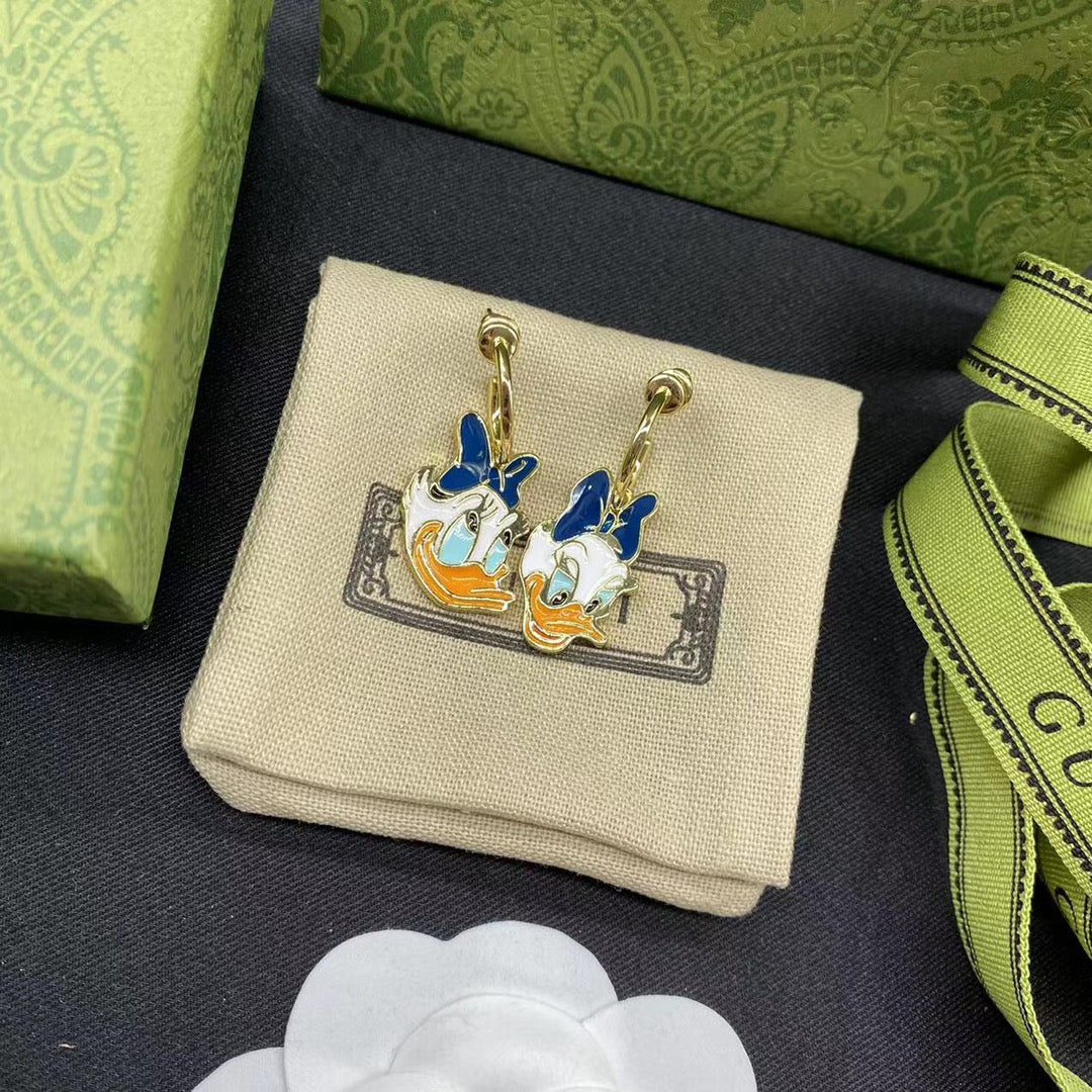 Cartoon Enamel Charm Jewelry Set