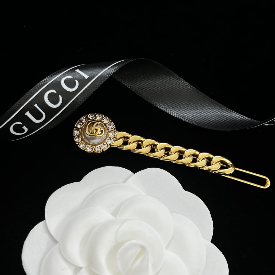 Luxury Pearl Rhinestone Halo Logo Full Jewelry Set