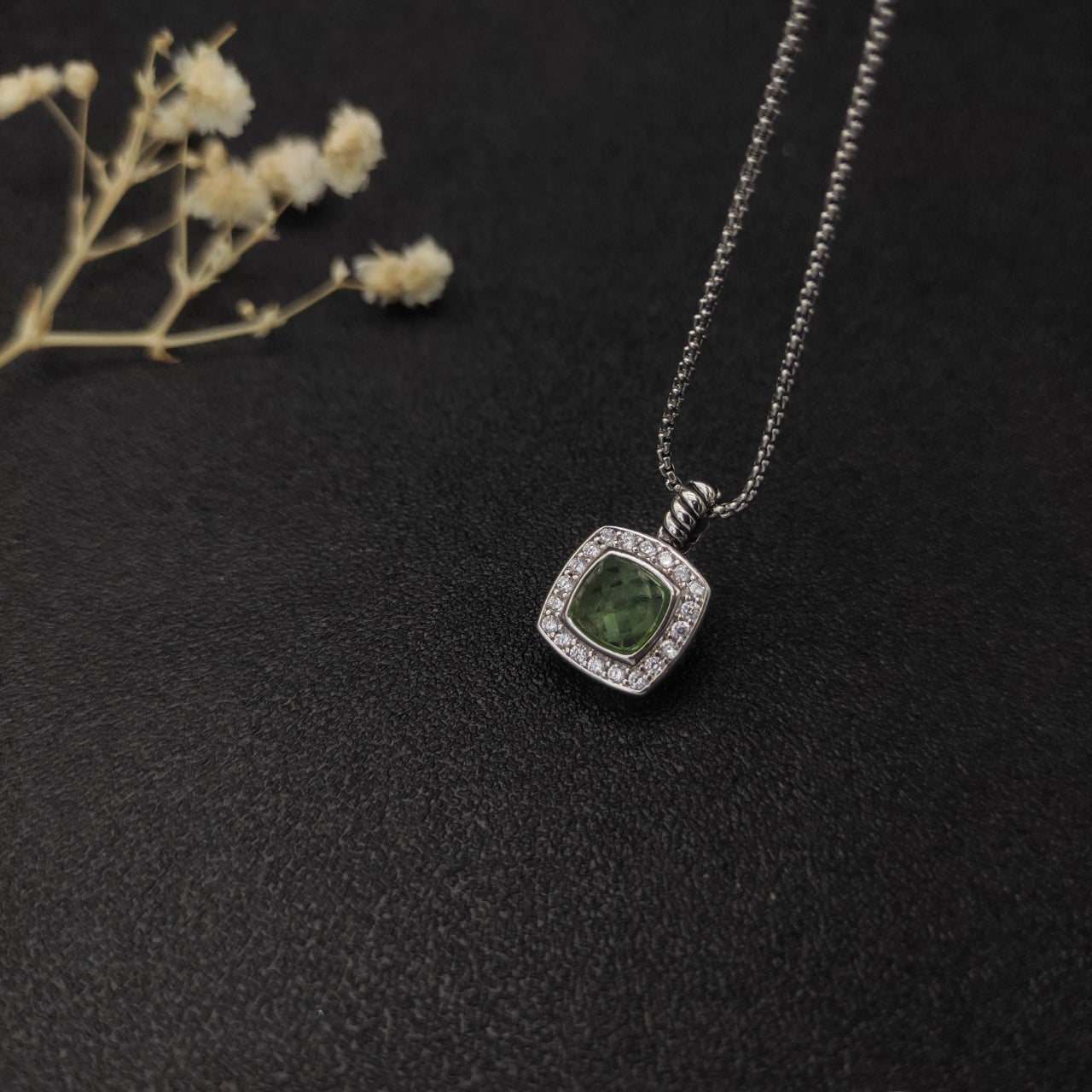 Multi-Color Cushion Stone Pavé Set