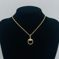 Dainty Crystal Horsebit Chain Jewelry Set