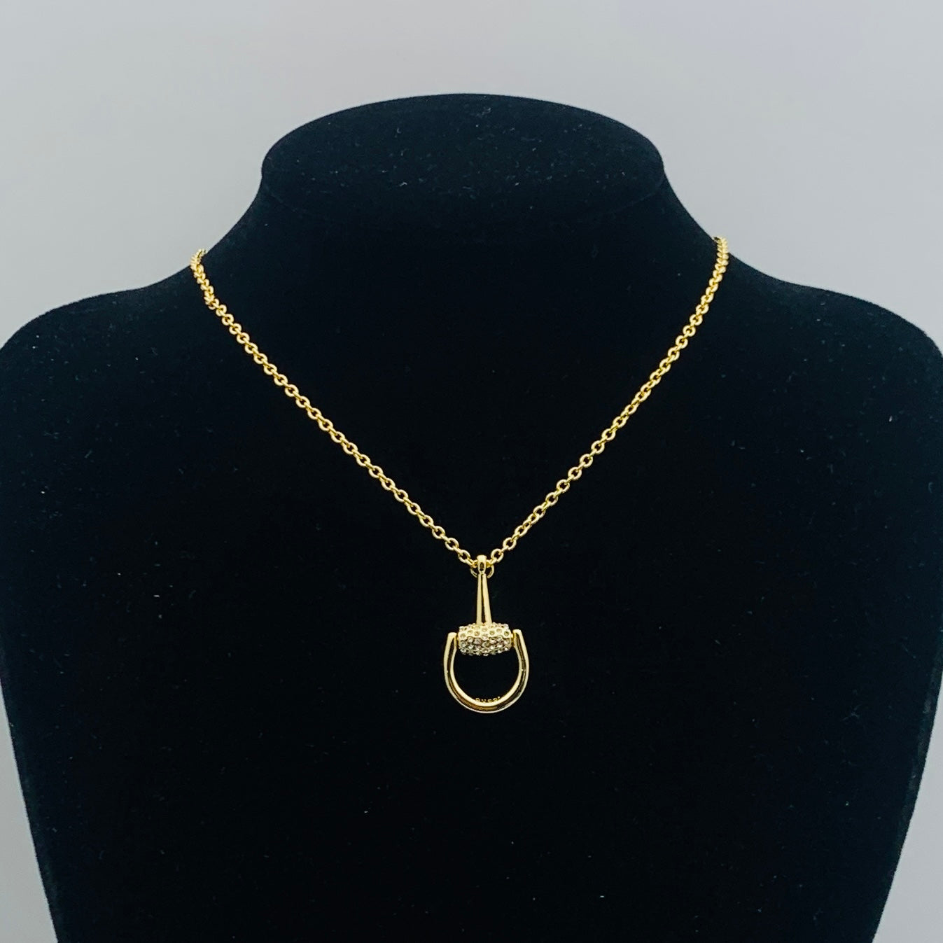 Dainty Crystal Horsebit Chain Jewelry Set