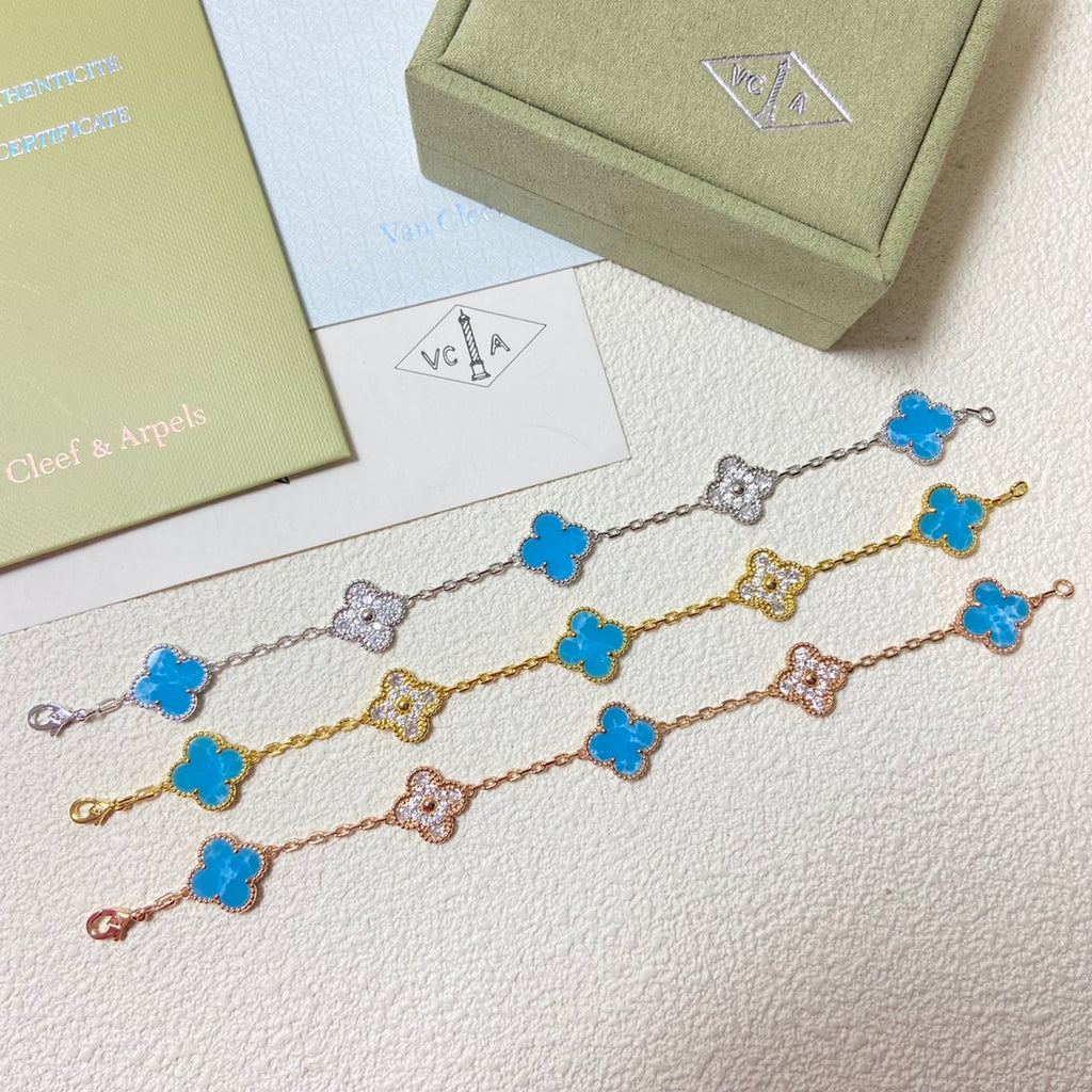 Drilled Sea Stone Marbled Bracelet