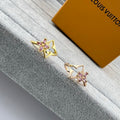 Four-Leaf Clover Pink Diamond Plum Blossom Dart Openwork Ring