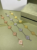 Gold-foil embossed five-flower bracelet