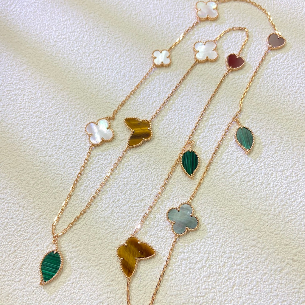 MCH Leaf Butterfly and Floral Necklace
