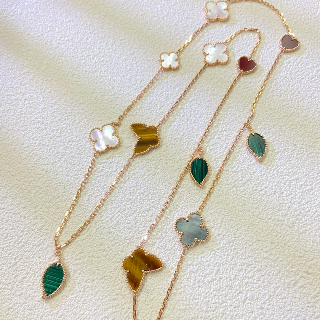MCH Leaf Butterfly and Floral Necklace