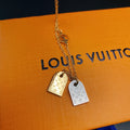 Two-Tone Monogram Tag Pendant Necklace