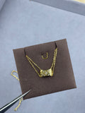 Quilted Pavé Crystal Bar Pendant Necklace
