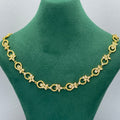 Pavé Floral & Open Circle Link Jewelry Set