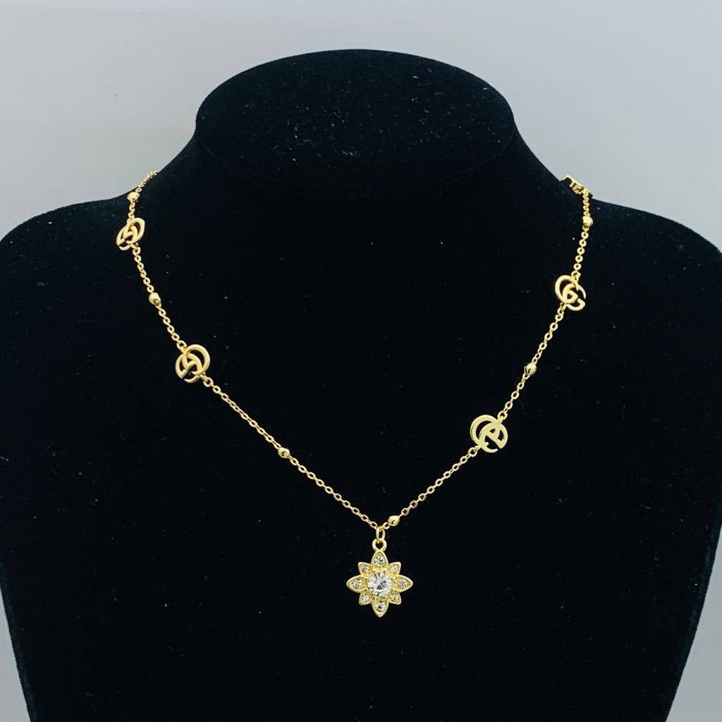 Crystal Snowflake Chain Jewelry Set