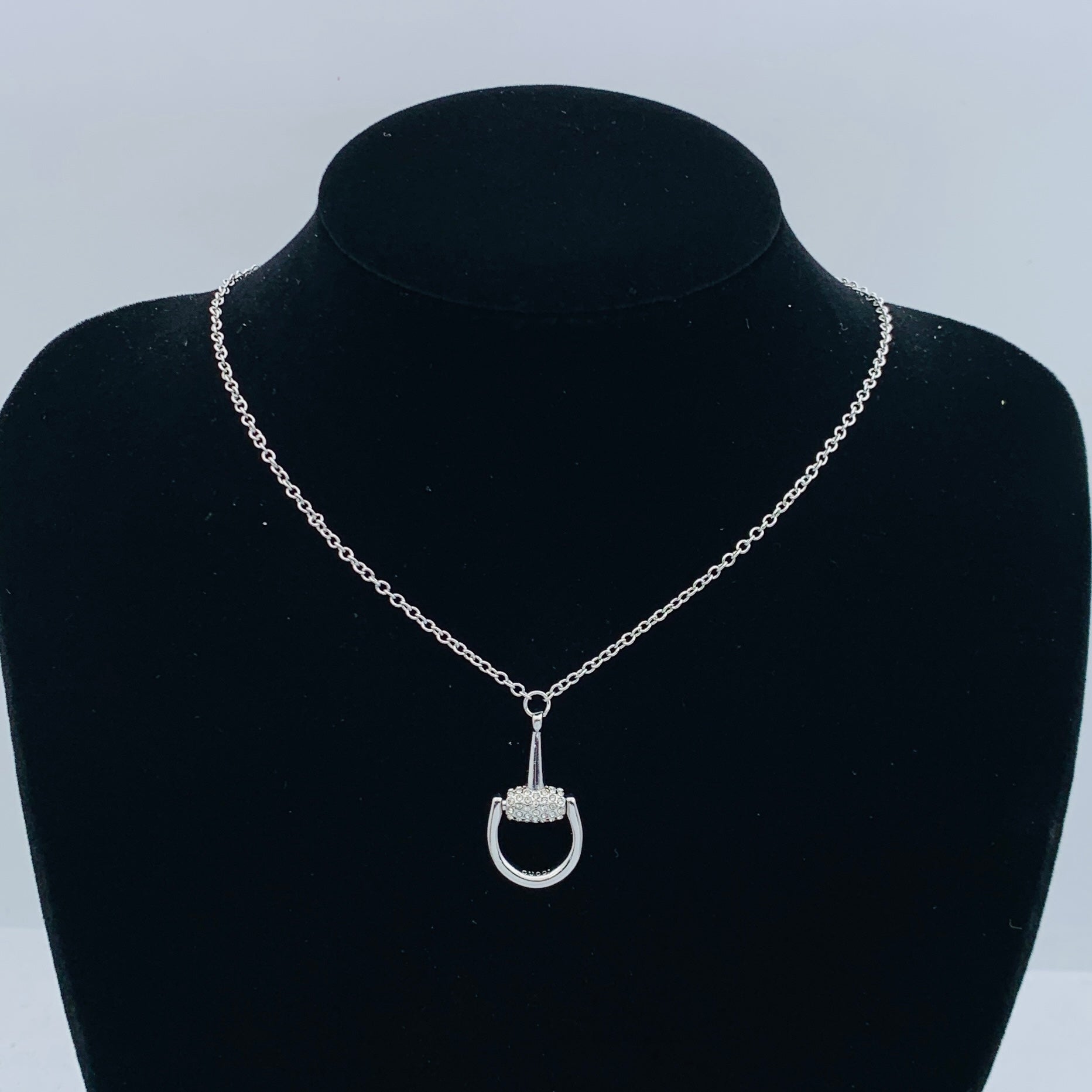 Dainty Crystal Horsebit Chain Jewelry Set