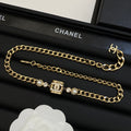 Crystal Interlocking Loop & Pearl Accent Cuban Link Jewelry Set