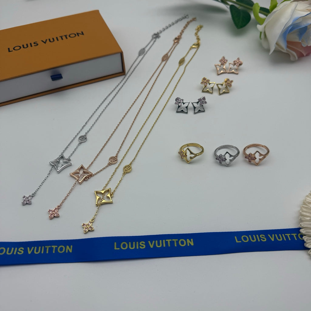Hollow Star Monogram Flower Jewelry Collection