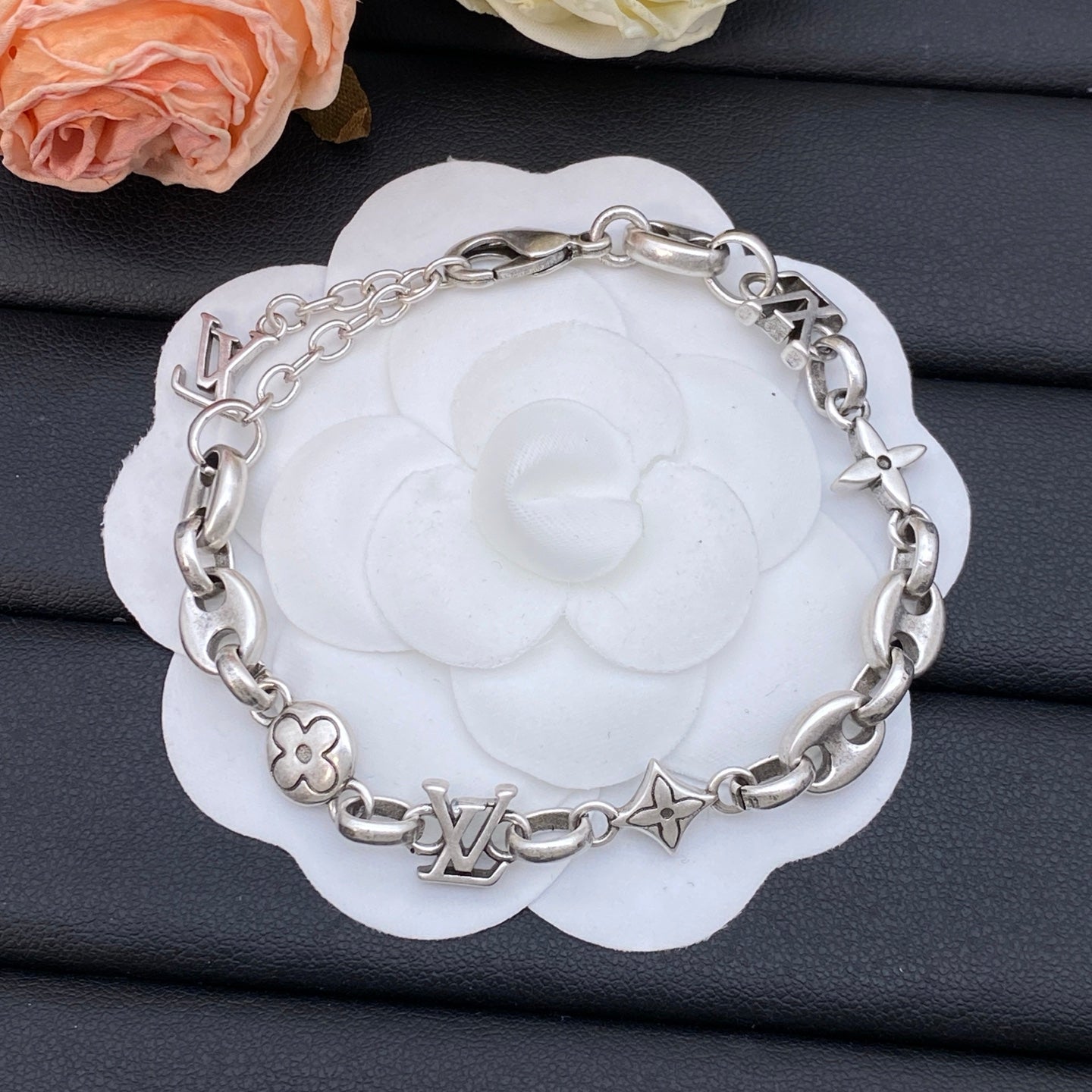 Mixed Charm Mariner Link Chain Necklace & Bracelet Set