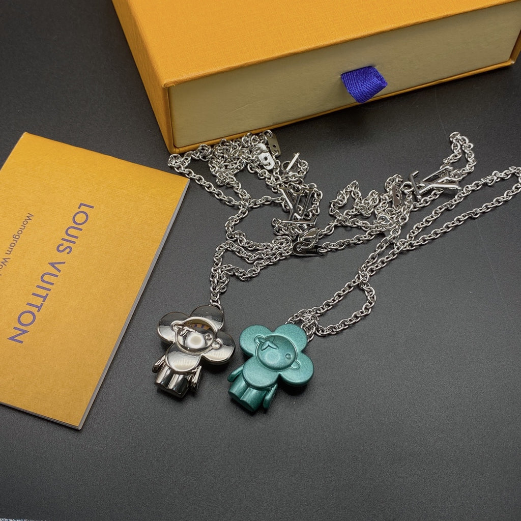 Vivienne Doll Figure Charm Long Chain Necklace – Multi-Color