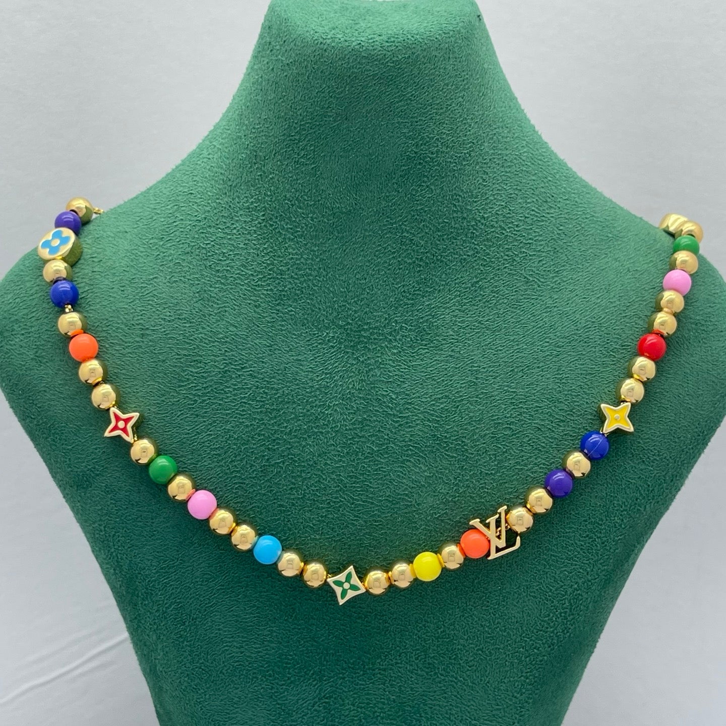 Colorful Beaded Necklace & Bracelet Set