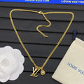Monogram Letter & Star Charm Cuban Chain Necklace
