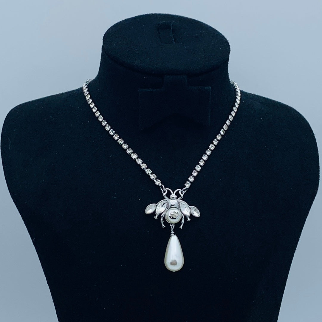 Vintage Crystal Bee Pearl Jewelry Collection